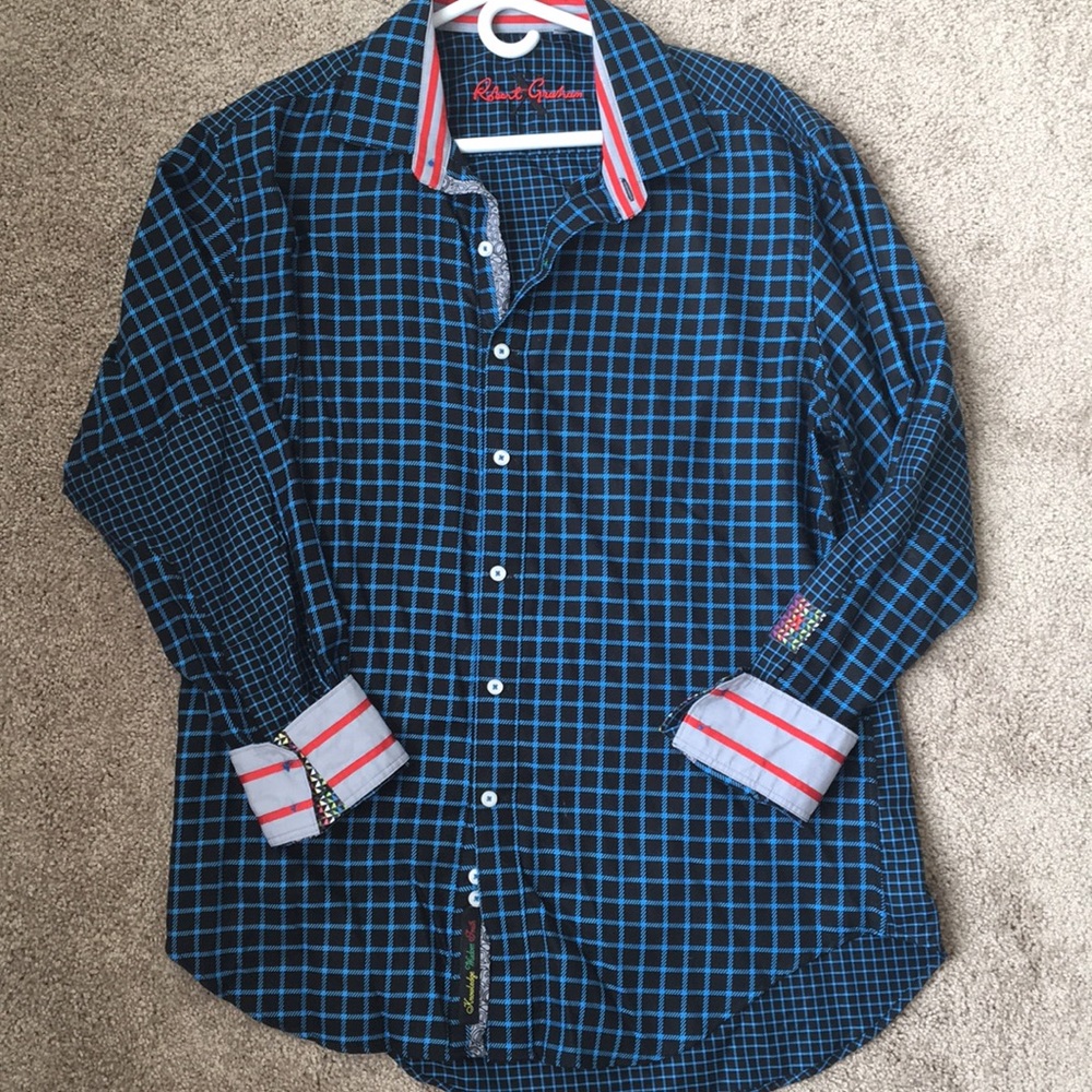 LIKE NEW ROBERT GRAHAM MEN’S DRESS SHIRT